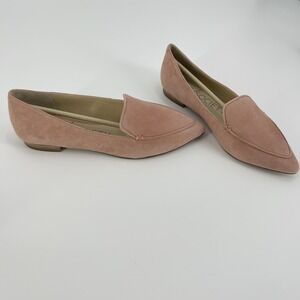 Sole Society Shoes Womens 6 Cammila Suede Pointed Toe Pink Flat Slip On Loafer